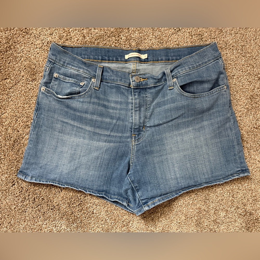 Levi's Mid-Length Blue Jean Shorts